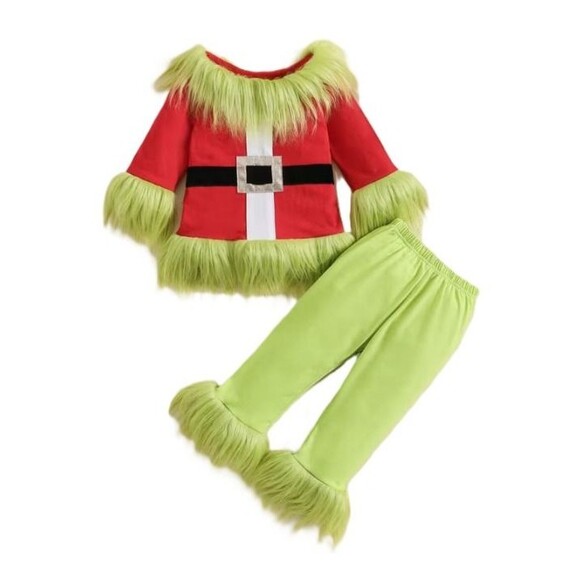 Other - 6-12 Months Kids Grinch Style Christmas Costume 2 Piece Outfit Top and Pants